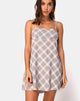 Imagen de Andin Slip Dress in Grunge Check Taupe