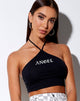 Imagen de April Crop Top en negro Angel en blanco