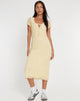 imagen de Aroha Midi Dress in Gingham Floral Yellow