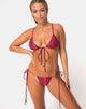 Imagen del sujetador de bikini Ava de serpiente roja