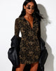 Imagen del vestido Avaya en malla negra Tan Dragon Flock