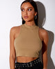 Imagen de Azura Crop Top en canalé camel