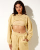 Imagen de la sudadera Bacel Cropped Sweatshirt in Custard M Embro
