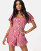 Imagen de Bae Playsuit en Ditsy Rose Red y Plata