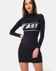 Imagen de Balin Bodycon Dress in Black Fast Love