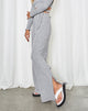 Image of Pantalón Obeli con abertura lateral en canalé gris