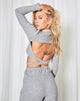 Imagen de Balleri Crop Top en canalé gris