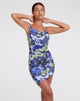 IMAGEN DE Batia Bodycon Dress in Abstract Watercolour Blue