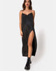 Imagen de Batilia Maxi Dress in Satin Black