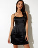 Imagen de Batsy Mini Dress in Satin Negro