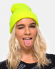 Imagen de Beanie Hat in Highlighter Yellow