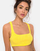 Imagen de Berries Crop Top de punto elástico amarillo