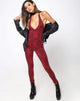 Imagen de Bersh Plunge Unitard en color Animal Rojo
