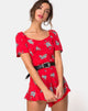 Imagen de Bersho Playsuit en Soi Rosa Rojo