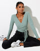 Imagen de Bianca Wrap Top en Rib Olive