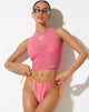 imagen de Bika Vest Top in Pink Terry Hibiscus