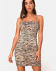 Imagen de Boco Bodycon Dress in 90s Zebra Taupe