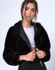Imagen de Bomb Hoody in Fur Zip Negro
