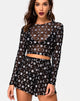 Imagen de Bonnie Crop Top en Over the Moon Negro con Purpurina