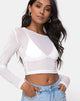 Imagen de Bonnie Crop Top en malla marfil