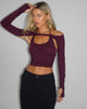 Imagen de Brandy Top de manga larga en Oxblood