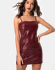 Imagen del vestido Burmay en PU Croco Vino