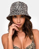 Image of Sombrero de cubo en Rar Leopardo Sombrero marrón
