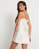 Imagen de Carica Mini Dress in Satin Ivory