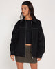 Imagen de la chaqueta Cavitana en negro con pespunte blanco