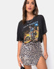 Imagen de Cheri Minifalda de lentejuelas transparentes en leopardo