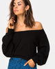 Imagen de Saray Off The Shoulder Jumper en punto negro