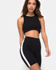 Imagen de Cirst Short en negro con raya blanca