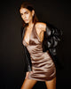 imagen de Coby Mini Dress in Satin Bronze