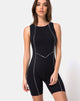 Imagen de Coda Unitard en negro con ribetes