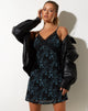 imagen de Coline Mini Dress in Butterfly Vine Flock Blue