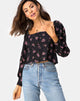 Imagen de Conila Crop Blouse en Sohey Rose Negro