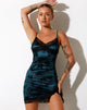 Imagen de Coti Bodycon Dress in Rose Flock Forest Green
