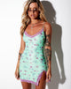 Imagen de Coti Bodycon Dress in Mesh Bloom Lime