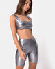 Imagen de Bike Short en plata metalizada