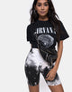 Imagen de Cycle Short en Mono Tie Dye blanco y negro