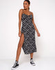 Imagen de Vestido Midi Ciprés en Blanco y Negro 90s Daisy