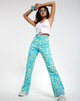Imagen de Motel X Barbara Kristoffersen Zoven Flare Trouser in Retro Daisy Blue