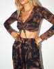 Imagen de Darl Crop Top in Black Rust Tie Dye