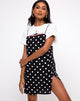 Imagen de Datista Slip Dress in 80s Polka Negro