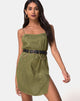 Imagen de Datista Slip Dress in Satin Cheetah Khaki