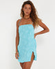 image of Datista Mini Vestido de Raso Rosa Bachelor Azul