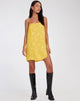 Imagen de Datista Mini Vestido en Satén Rosa Sunshine Amarillo