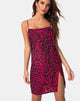 Imagen del vestido Datista en jaguar oversize rojo