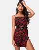 Imagen de Datista Slip Dress in Roaming Rose Negro