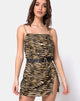 Imagen de Datista Slip Dress in Zips Zebra Marrón